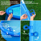 Poolside Cup Holder for Above Ground Pools, Pool Drink Holders Party ONLY FITS 2 Inch or Less Round Top Bar (Blue - 4 Pack) Blue Pack