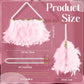 Feather Clutch Purses for Women, Evening Bags Furry Purse with 2 Chains Wedding Bride Fringe Glossy Designer Pink