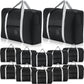 12 Pcs Foldable Travel Bags Bulk Duffel Waterproof Lightweight Carry on for Sports Gym Weekender Outing Overnight(Black) Black