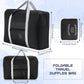12 Pcs Foldable Travel Bags Bulk Duffel Waterproof Lightweight Carry on for Sports Gym Weekender Outing Overnight(Black) Black