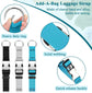 3 Pcs Add a Bag Luggage Straps Gripper Heavy Duty Jacket Valises Strap for Travel Belt with Buckle Adjustable Baggage Black, Blue and Grey