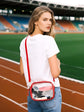 Clear Purse Stadium Approved Bag Small Crossbody with for Men Women Concerts Sports Events Red