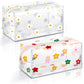 2 Pack Cute Flower Makeup Bags Daisy Zipper Pouches Floral Pencil Pouch Portable Toiletry for Women Travel Vacation Bathroom School Organizing(Daisy)