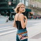 2 Pcs Clear Crossbody Bag for Women Stadium Approved Set Purse Handbags and Small Storage Pouch Brown