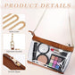 2 Pcs Clear Crossbody Bag for Women Stadium Approved Set Purse Handbags and Small Storage Pouch Brown