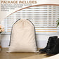 2 Pcs Silky Velvet Shoe Bags for Travel Cloth Dust Pouch with Drawstring Closure Beige Storage Packing Organizers