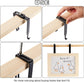 4 Pcs Adjustable Cubicle Hanger Universal Partition Metal Hooks Door Hanger, Adjusted to Fit Panels with 1 3/8 Inch 3 1/2 Thickness for Office Whiteboard (Black) Black