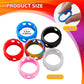 6 Pieces Silicone Anti Slip Ring Non Skid Band Soft Protection Sleeve 25 x 17 mm