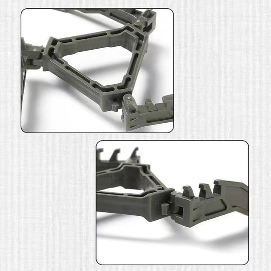 2Pcs Camping Stove Fuel Can Stabilizer, Mini Foldable Outdoor Hiking Cooking Gas Tank Bracket,Foldable Cartridge Canister Tripod (Oranger)