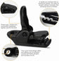 25Pcs Mini Small Camping Tent Tarp Clips, Plastic Crocodile Clip, Windproof Snaps, Awning Clamp for Tarp, Harks - Black