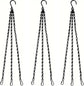 Hanging Basket Chain, 3 Sets Plant Hanger Metal Chains with Clips for Flower Pots, Planters, Bird Cage, Lanterns(Black) (Clips)