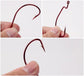 50Pcs Premium Fishing Hooks Set - High Carbon Steel, Ultra Sharp, All-in-One Box for Bass Trout Freshwater Saltwater（Red