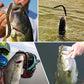 50Pcs Premium Fishing Hooks Set - High Carbon Steel, Ultra Sharp, All-in-One Box for Bass Trout Freshwater Saltwater（Red