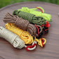 4Pack Duty Camping Rope - 4mm Outdoor Reflective Guy Lines with Tensioner Adjuster Strong Nylon Cord for Tent Tarp, Canopy Shelter, Camping, Hiking, Backpacking Black