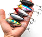 5Pcs Premium Top Water Fishing Lures, Lure for Bass with Soft Propeller Tail Catfish,Pike Perch, Bass, Lures Freshwater or Saltwater
