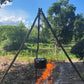 1Pack Camping Tripod Board - Turn Branches Into Camp Fire Tripod,Long Chain Stainless Steel with for Hanging Cookware Portable
