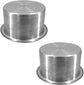 2Pcs 3" Stainless Steel Drop-in Anti-Spill Cup Holder with Non-Slip Washer,Heavy Duty Poker Table Inserts Fits Standard Soda Can for Desk, Boats, RV Cars & Trucks silver