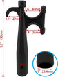 2Pcs Nylon Boat Hook Floating,Hook for Extension Pole,Unbreakable,Durable,Rust-Resistant Replacement Attachment End Mooring Yacht Kayak,Black