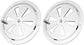 2 Pack of 4 inch Cabin Ventilation Plate Vent Round Butterfly Air Gill with Side Knob 304 Stainless Steel for Marine Boats Accessories