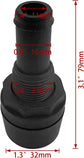 2PCS 5/8" Polypropylene Fuel Vent, Plastic Marine Thru Hull Exhaust Applicable to Connecting Φ 16Mm Hose Ventilation Device,Black