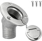 1-1/2"(38mm) Boat Gas Deck Fill/Filler with Keyless Cap Screws, Marine Mirror Polished 316 Stainless Steel Hardware Angled Neck for Yacht Caravan