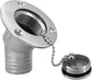 1-1/2"(38mm) Boat Gas Deck Fill/Filler with Keyless Cap Screws, Marine Mirror Polished 316 Stainless Steel Hardware Angled Neck for Yacht Caravan