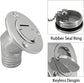 1-1/2"(38mm) Boat Gas Deck Fill/Filler with Keyless Cap Screws, Marine Mirror Polished 316 Stainless Steel Hardware Angled Neck for Yacht Caravan