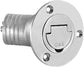 1-1/2"(38mm) Boat Gas Deck Fill/Filler with Keyless Cap Screws, Marine Mirror Polished 316 Stainless Steel Hardware Angled Neck for Yacht Caravan