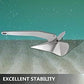 Stainless Steel Delta/Wing Style Boat Anchor Heavy Duty Triangular 11lb / 13lb 16lb /17.5lb 22lb 33lb 35lb Wing Triangle  13 lb/6 kg