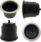 4Pcs Cup Holder Insert Plastic Universal Drop in with Drain, for RV Boat Car, Pontoon Table Sofa,Stainless Steel Edging