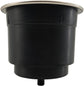 4Pcs Cup Holder Insert Plastic Universal Drop in with Drain, for RV Boat Car, Pontoon Table Sofa,Stainless Steel Edging