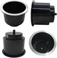 4Pcs Cup Holder Insert Plastic Universal Drop in Chrome with Drain, for RV Boat Car, Pontoon Table Sofa
