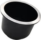 4Pcs Cup Holder Insert Plastic Universal Drop in Chrome with Drain, for RV Boat Car, Pontoon Table Sofa