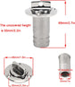 1" Boat Garboard Drain Plug Gas Fuel Deck Fill/Filler with Keyless Cap Marine Mirror- Polished 316 Stainless Steel Hardware for Yacht Caravan
