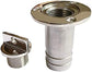 1" Boat Garboard Drain Plug Gas Fuel Deck Fill/Filler with Keyless Cap Marine Mirror- Polished 316 Stainless Steel Hardware for Yacht Caravan
