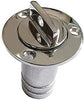 1" Boat Garboard Drain Plug Gas Fuel Deck Fill/Filler with Keyless Cap Marine Mirror- Polished 316 Stainless Steel Hardware for Yacht Caravan