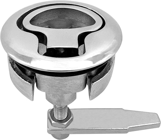 MARIEN 2PCS Marine Grade Stainless Steel Floor Buckle Hatch Latch Flush Turning Lift Handle Recessed Pull latchs
