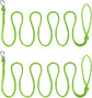 Kayak Tow Rope with Clip Dock Lines Heavy Duty Braided Line Ideal for Jet ski,watercraft Boat, Kayaking, Marine Sets of Two Ropes 1/2 Inch Diameter x 12 ft Lengths Geen