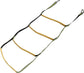 4 Step Boat Rope Ladder, Green and Yellow, Nylon Stainless Steel, 400 lb Load Capacity