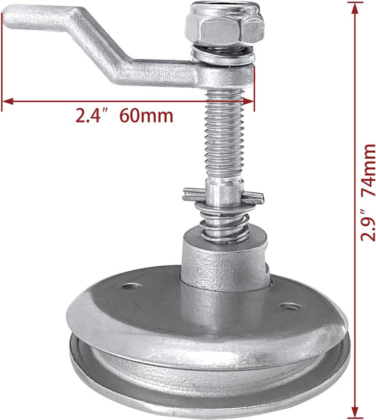 Boat Cam Latch Flush Pull Hatch Lift Stainless Steel with Back Plate Fasteners Screws
