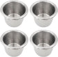 4Pcs Stainless Steel Cup Holder,Drop-in Anti-Spill Heavy Duty Poker Table Holder Inserts Fits Standard Soda Can for Desk, Boats, RV Cars & Trucks