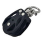 Double Pulley Block Stainless Steel Nylon Marine Rope Runner Kayak Bearing Wire Lifting Swivel Hook