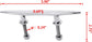 Burn Buddy  Boat Cleat Open Base Cleat, Dock All 316 Stainless Steel Mooring Accessories