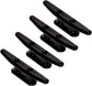 4 Pack Boat Cleat Black Nylon Dock Kayak Cleat,4/6/8 inch with Fasteners