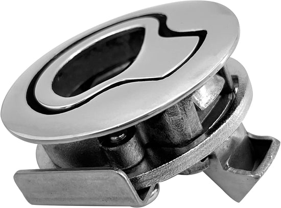 Boat Latches Stainless Steel 2", Latch Hatch Round Pull Marine Flush Locking Lift Handle Deck - Non