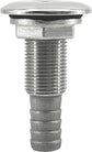 1/2" Stainless Steel Thru-Hull ，Barbed Standard Length Straight Fitting Boat Barbed Hose Thru Drain Connector