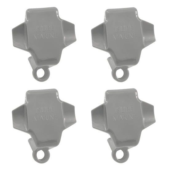 4 Pcs Square Rail Fender Bumpers Hanger/Adjuster/Clip Docking for Bumper, Pontoon Boat Clips