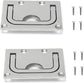 2pcs Marine Stainless Steel Flush Fitting Lifting Pull. Hatch Lift Ring Handle with Screws