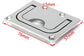 2pcs Marine Stainless Steel Flush Fitting Lifting Pull. Hatch Lift Ring Handle with Screws