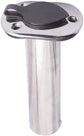Boat Stainless Steel Fishing Rod Holder Flush Mount 90 Degree with Rubber Cap, Liner and Gasket 1Pcs
